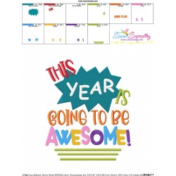 This Year Is Going to Be Awesome Machine Embroidery Design Pattern-3
