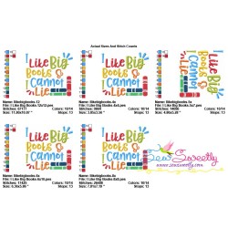 I Like Big Books Machine Embroidery Design Pattern-2