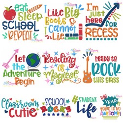 Back To School Lettering Machine Embroidery Design Bundle-1