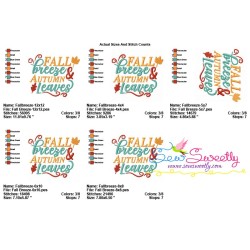 Fall Breeze Autumn Leaves Machine Embroidery Design Pattern-2