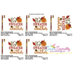 It's Sweater Weather Machine Embroidery Design Pattern-2