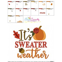 It's Sweater Weather Machine Embroidery Design Pattern-3