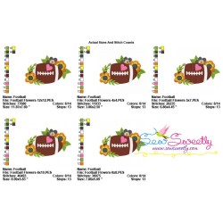 Football Flowers Machine Embroidery Design Pattern-2