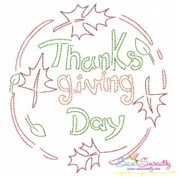 Color Work Thanksgiving Day Bean/Vintage Stitch Machine Embroidery Design Pattern-1