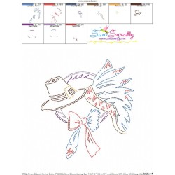 Color Work Thanksgiving-3 Bean/Vintage Stitch Machine Embroidery Design Pattern-3