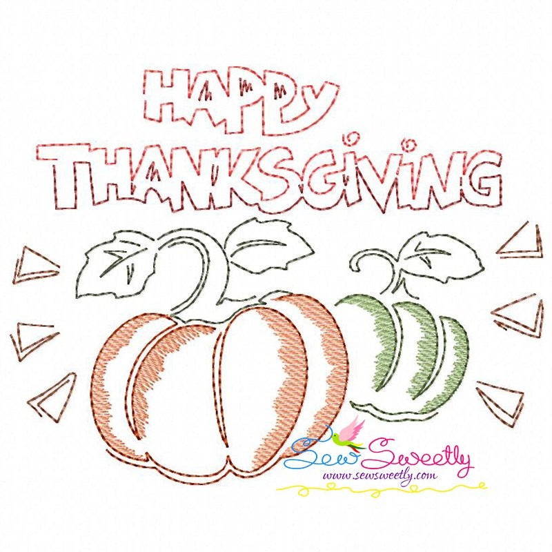 Color Work Thanksgiving Bean/Vintage Stitch Machine Embroidery Design Bundle-2