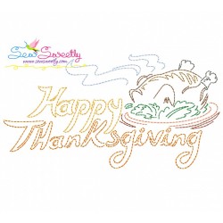 Color Work Thanksgiving Bean/Vintage Stitch Machine Embroidery Design Bundle-4
