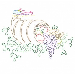 Color Work Thanksgiving Bean/Vintage Stitch Machine Embroidery Design Bundle-9