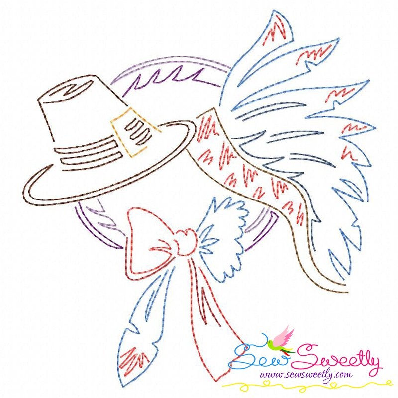 Color Work Thanksgiving Bean/Vintage Stitch Machine Embroidery Design Bundle-11