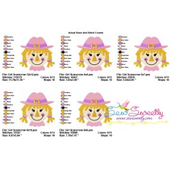 Girl Scarecrow Machine Embroidery Design Pattern-2