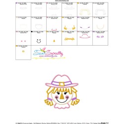 Girl Scarecrow Applique Design Pattern-3