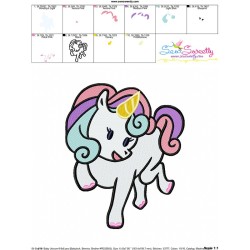 Baby Unicorn-8 Machine Embroidery Design Pattern-3
