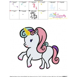 Baby Unicorn-5 Machine Embroidery Design Pattern-3