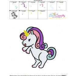 Baby Unicorn-2 Machine Embroidery Design Pattern-3