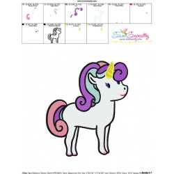 Baby Unicorn-3 Machine Embroidery Design Pattern-3