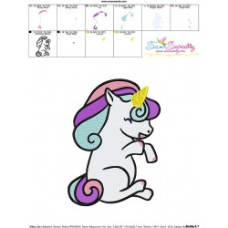 Baby Unicorn-1 Machine Embroidery Design Pattern-3