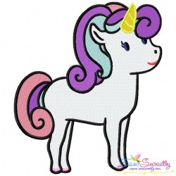 Baby Unicorns Machine Embroidery Design Bundle-4