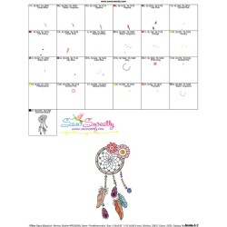 Floral Dream Catcher-9 Machine Embroidery Design Pattern-3