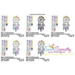 Floral Dream Catcher-8 Machine Embroidery Design Pattern-2