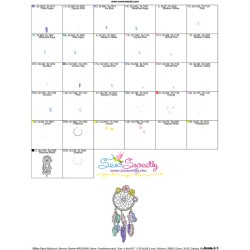 Floral Dream Catcher-8 Machine Embroidery Design Pattern-3