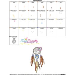 Floral Dream Catcher-7 Machine Embroidery Design Pattern-3