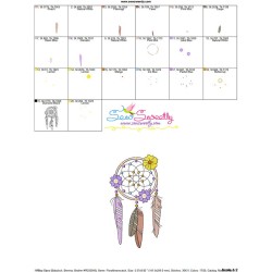 Floral Dream Catcher-4 Machine Embroidery Design Pattern-3