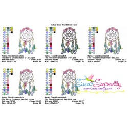 Floral Dream Catcher-5 Machine Embroidery Design Pattern-2
