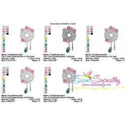 Floral Dream Catcher-2 Machine Embroidery Design Pattern-2