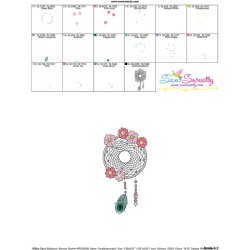 Floral Dream Catcher-2 Machine Embroidery Design Pattern-3