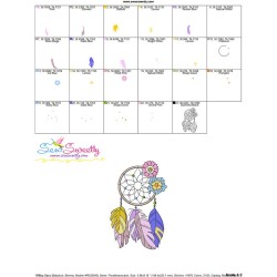 Floral Dream Catcher-3 Machine Embroidery Design Pattern-3