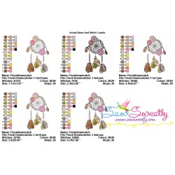 Floral Dream Catcher-1 Machine Embroidery Design Pattern-2