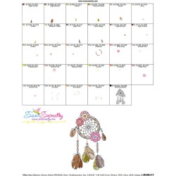 Floral Dream Catcher-1 Machine Embroidery Design Pattern-3