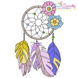 Floral Dream Catchers Machine Embroidery Design Bundle-4