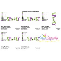 Spooky Lettering Machine Embroidery Design Pattern-2