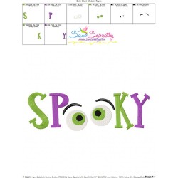 Spooky Lettering Machine Embroidery Design Pattern-3