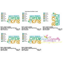 Little Mr. Candy King Lettering Machine Embroidery Design Pattern-2