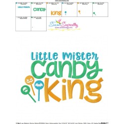 Little Mr. Candy King Lettering Machine Embroidery Design Pattern-3