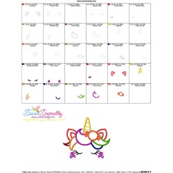 Halloween Unicorn Face Applique Design Pattern-3