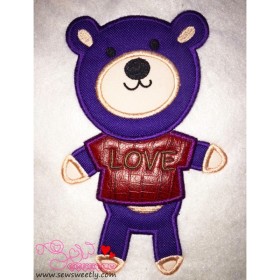 Love Teddy Bear-1 Applique Design Pattern-2