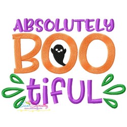 Absolutely Bootiful Halloween Lettering Embroidery Design Pattern-1