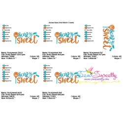 Scary Sweet Halloween Lettering Embroidery Design Pattern-2