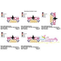 Witch Better Have My Candy Halloween Lettering Embroidery Design Pattern-2
