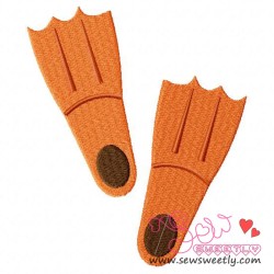 Flippers Embroidery Design Pattern-1