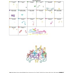 Christmas Unicorn Gifts Embroidery Design Pattern-3