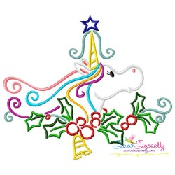 Christmas Unicorns Embroidery Design Bundle-9