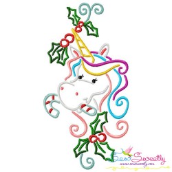 Christmas Unicorns Embroidery Design Bundle-10