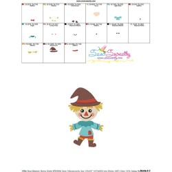 Cute Fall Scarecrow Embroidery Design Pattern-5