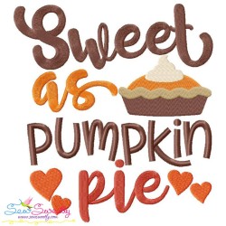 Sweeter Than Pie Lettering Embroidery Design Pattern-2
