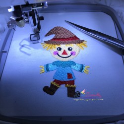 Cute Fall Scarecrow Embroidery Design Pattern-3