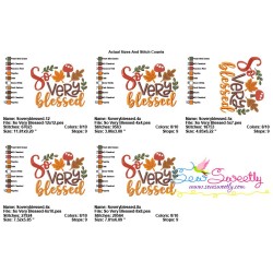 So Very Blessed Lettering Embroidery Design Pattern-4